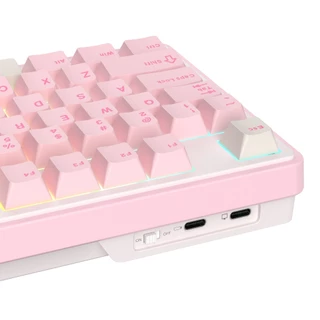Royal Kludge RK N99 สีชมพู Melody 98 คีย์ Tri-Mode RGB แบบมีสายบลูทูธ 2.4G ไร้สายพร้อมหน้าจอ TFT แป้นพิมพ์เครื่องกล