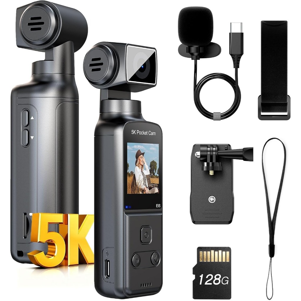 [🔥New arrival🔥][🔥5K🔥]BOBLOV กล้อง 5K พร้อมไมโครโฟน, W5 Vlogging กล้อง, 5K/15FPS และ 4K/60FPS พร้อม 2