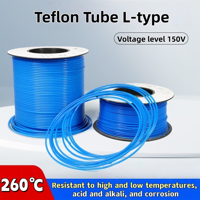 ท่อเทฟลอน 150V สีฟ้า L-shaped PTFE Capillary Tube สําหรับแก๊ส-ของเหลวการขนส่งวาล์ว Core PTFE Tube