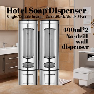 Wall-mounted Soap Dispenser Manual Pressing Type Hand Liquid Shampoo Shower Gel Dispenser for Bathroom Kitchen Offic