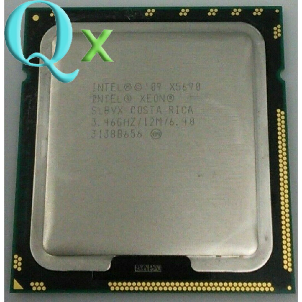 Xeon X5690 LGA1366 โปรเซสเซอร์ CPU 3.46GHz 6 Core 6.4G 12MB 1333GHz