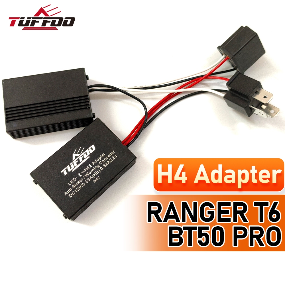 TUFFOO 1 คู่ H4 Canbus Adaptor สําหรับ Ranger T6 / Mazda BT50 Pro