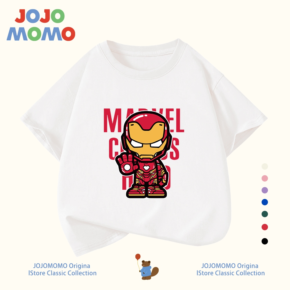 【จัดส่งภายใน 24 ชั่วโมง】เสื้อยืดเด็ก แขนสั้น Iron Man (Marvel)​ แขนสั้น สำหรับอายุ 1-13 ปี ผ้าฝ้ายนุ่ม ฮีโร่ในใจเด็กชาย
