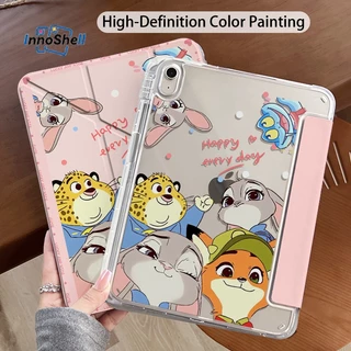 🚚ส่งใน24ชม🚚เคสiPad พับแบบY อะคริลิคใส Zootopia มีที่ใส่ปากกา รองรับ Gen9 Air6 Air7 Pro11 2025 Gen11
