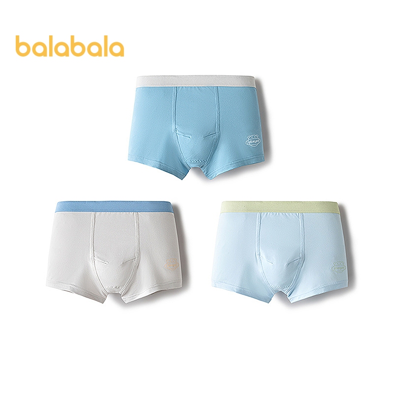 Balabala Boys กางเกงในเด็ก ปี 2026 จากผ้าฝ้าย แพคเกจ 3 ตัว นิ่มสบาย สำหรับสวมใส่ประจำวันและขณะนอนหลับ