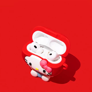 (Pro3 2025) เคส Apple Kitty น่ารักสําหรับ AirPods4/4ANC/1/2/3/Pro/Pro2/Pro3 เคสซิลิโคนอ่อนนุ่ม
