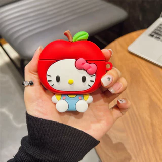 (Pro3 2025) เคส Apple Kitty น่ารักสําหรับ AirPods4/4ANC/1/2/3/Pro/Pro2/Pro3 เคสซิลิโคนอ่อนนุ่ม