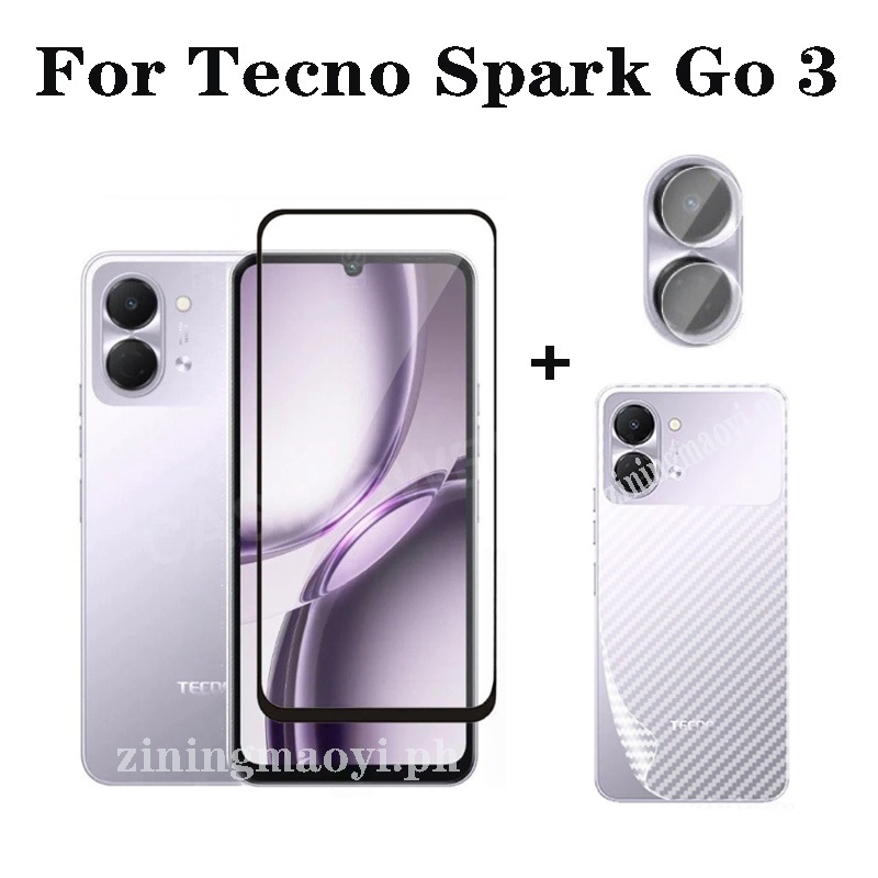 3in1 สําหรับ Tecno Spark Go 3 ฟิล์มกระจกนิรภัยสําหรับ Tecno Spark Go 2 1S Go2025 กระจกนิรภัยหน้าจอป้
