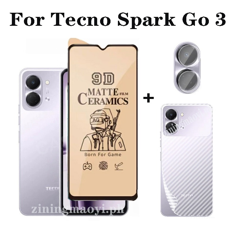 3in1 สําหรับ Tecno Spark Go 3 ฟิล์มเซรามิคสําหรับ Tecno Spark Go 2 1S Go 2025 ฟิล์มเซรามิคนุ่มหน้าจอ