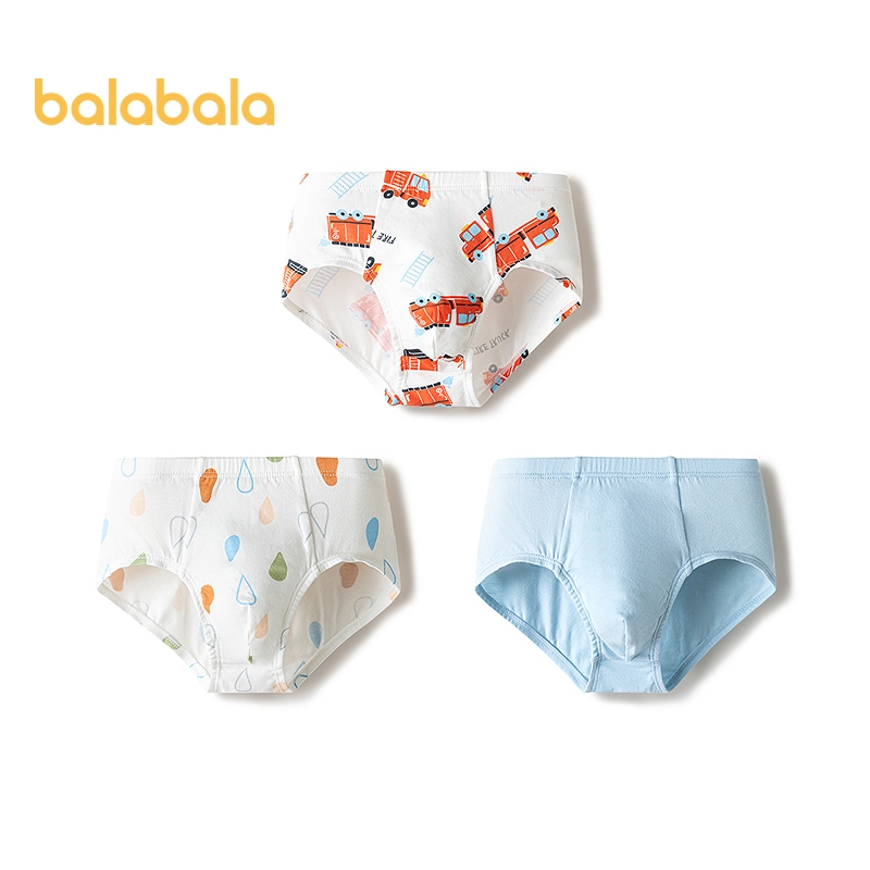 ชุดชั้นในเด็กผ้าฝ้าย 3-แพ็ค สำหรับเด็กชายและหญิง ใส่สบายตลอดวัน