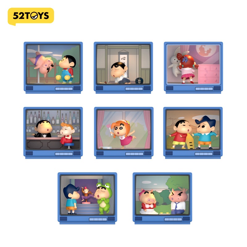 52TOYS Crayon Shinchan Retro TV Series Blind Box Figure Toy （Whole Set）