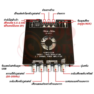 999DIY Wuzhi audio แอมป์จิ๋ว zk ht21 2G แท้ แอมป์ 2.1 แอมจิ๋วบลูทูธ ht21 TDA7498E 160W*2+22OW เครื่องขยายเสียง แอมป์จิ๋วบลูทูธ ht21 2g amplifier ht21 2g แรงๆ ht21 แอมบลูทูธ ht21
