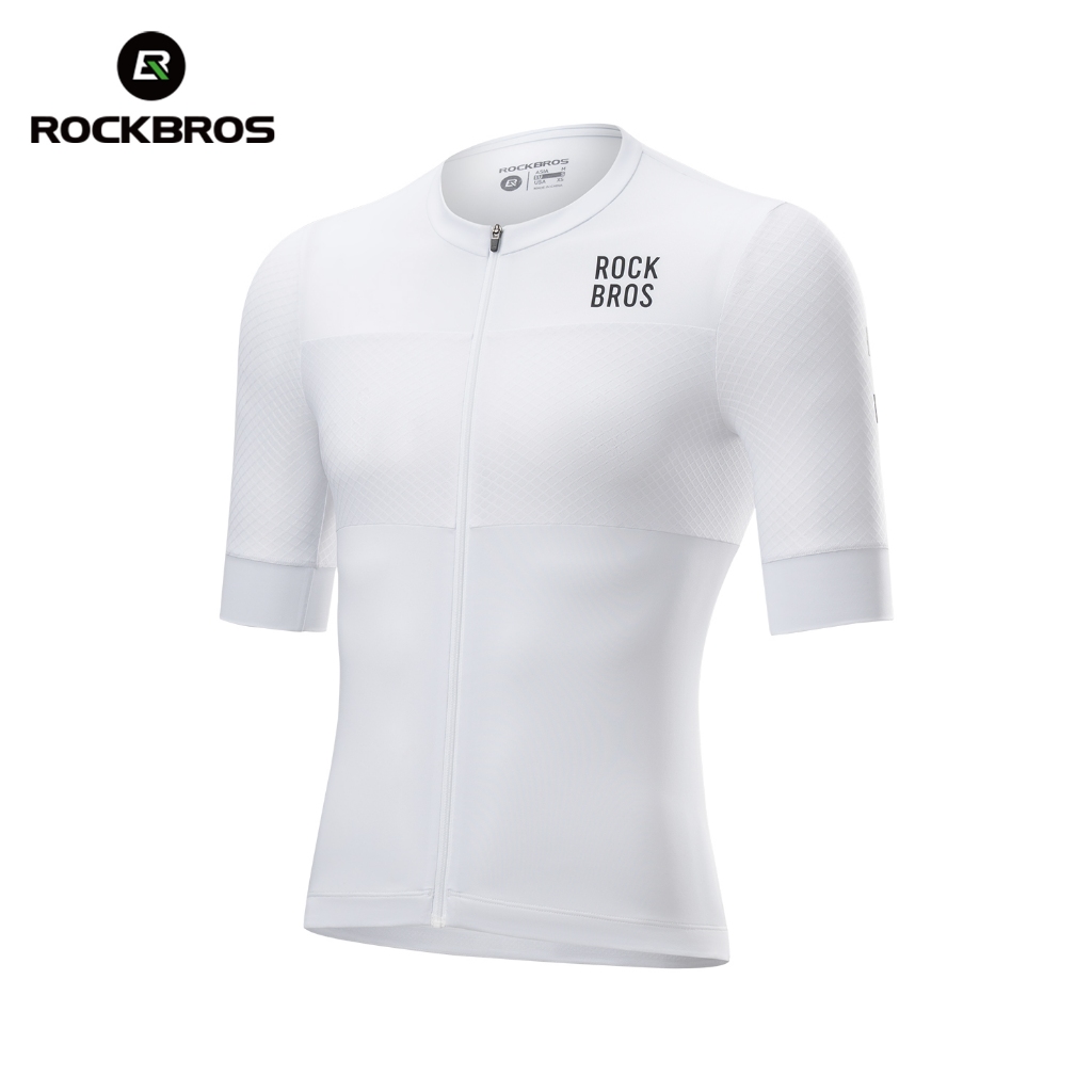 ROCKBROS เสื้อเจอร์ซีย์นักปั่นสำหรับจักรยานเสือภูเขา แขนสั้น สไตล์Slim-Fit ระบายอากาศได้ดีและแห้งไว