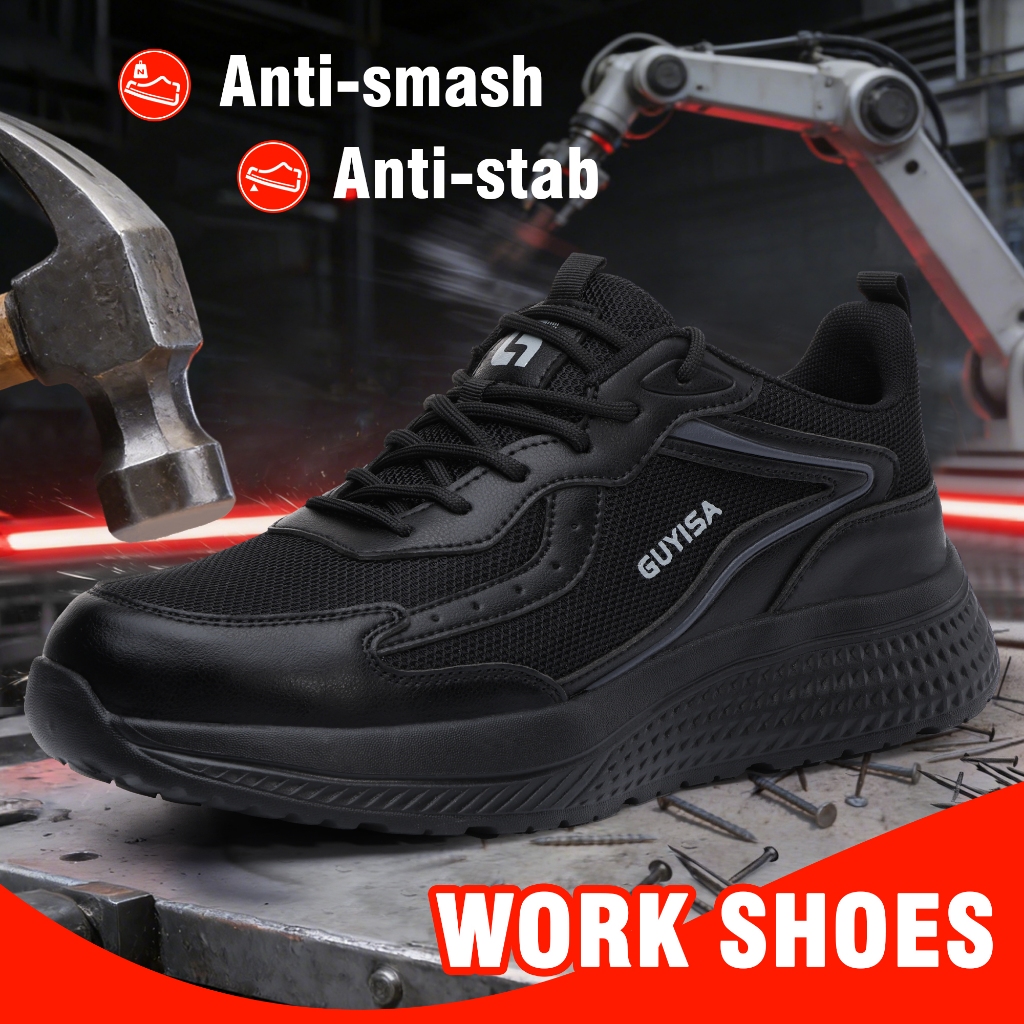 GUYISA รองเท้าเซฟตี้ light&soft shoes หัวเหล็กเป็นเวลานานยืน 6001 38--45