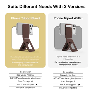 MOFT Snap Phone Tripod Stand MOVAS™ (รุ่นนี้ไม่มีช่องใส่บัตร) ขาตั้ง for iphone แบบแม่เหล็ก ไม้เซลฟี่ griptok magsafe moft tripod ที่ตั้งโทรศัพท์