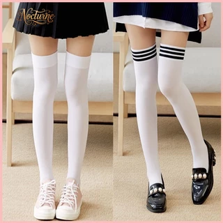 🚛พร้อมส่งในไทย🧦ถุงเท้ายาวถึงเข่า JK ถุงเท้านักเรียนสไตล์เกาหลี สไตล์วิทยาลัยญี่ปุ่น ยืดหยุ่นสูง