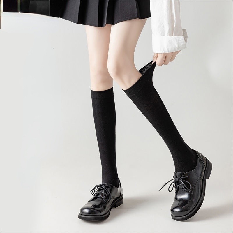 🚛พร้อมส่งในไทย🧦ถุงเท้ายาวถึงเข่า JK ถุงเท้านักเรียนสไตล์เกาหลี สไตล์วิทยาลัยญี่ปุ่น ยืดหยุ่นสูง - รูปที่ 7