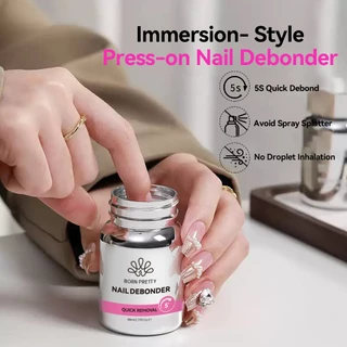 BORN PRETTY 80ml ทาเล็บ Remover กาวสําหรับปลอมกดบนเล็บกาว Remover กาวติดเล็บปลอม Remover กาวทา Debonder