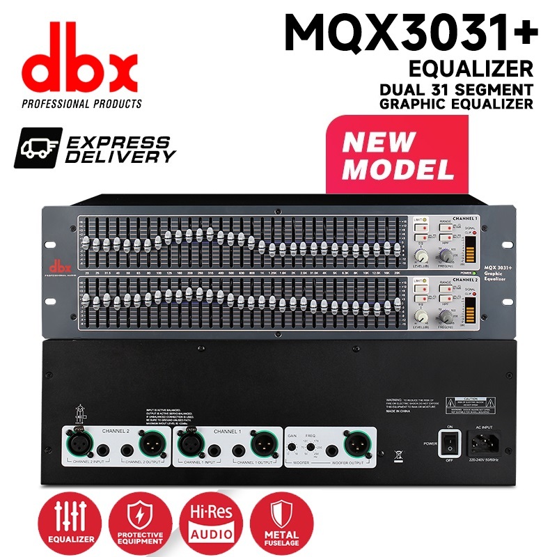 Dbx MQX3031+EQUALIZER Preamp Effect Balancer, Professional Dual 31-Segment Balancer, การออกแบบเสียงร