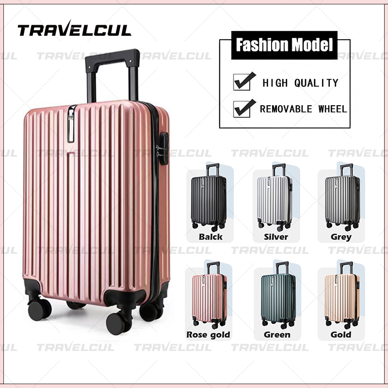 TRAVELCUL 20/24 นิ้วกระเป๋าเดินทาง 7KG น้ําหนักเบาพกพากระเป๋าเดินทางกระเป๋าเดินทาง Boarding Case