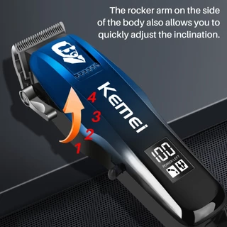 Kemei KM-8501 ชุดเครื่องตัดผมไฟฟ้าไร้สาย สำหรับผู้ชาย ปัตตาเลี่ยนมืออาชีพ ชาร์จไฟได้ ปรับระดับใบมีดได้
