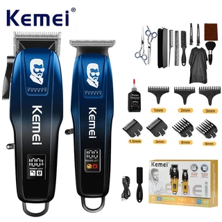 Kemei KM-8501 ชุดเครื่องตัดผมไฟฟ้าไร้สาย สำหรับผู้ชาย ปัตตาเลี่ยนมืออาชีพ ชาร์จไฟได้ ปรับระดับใบมีดได้
