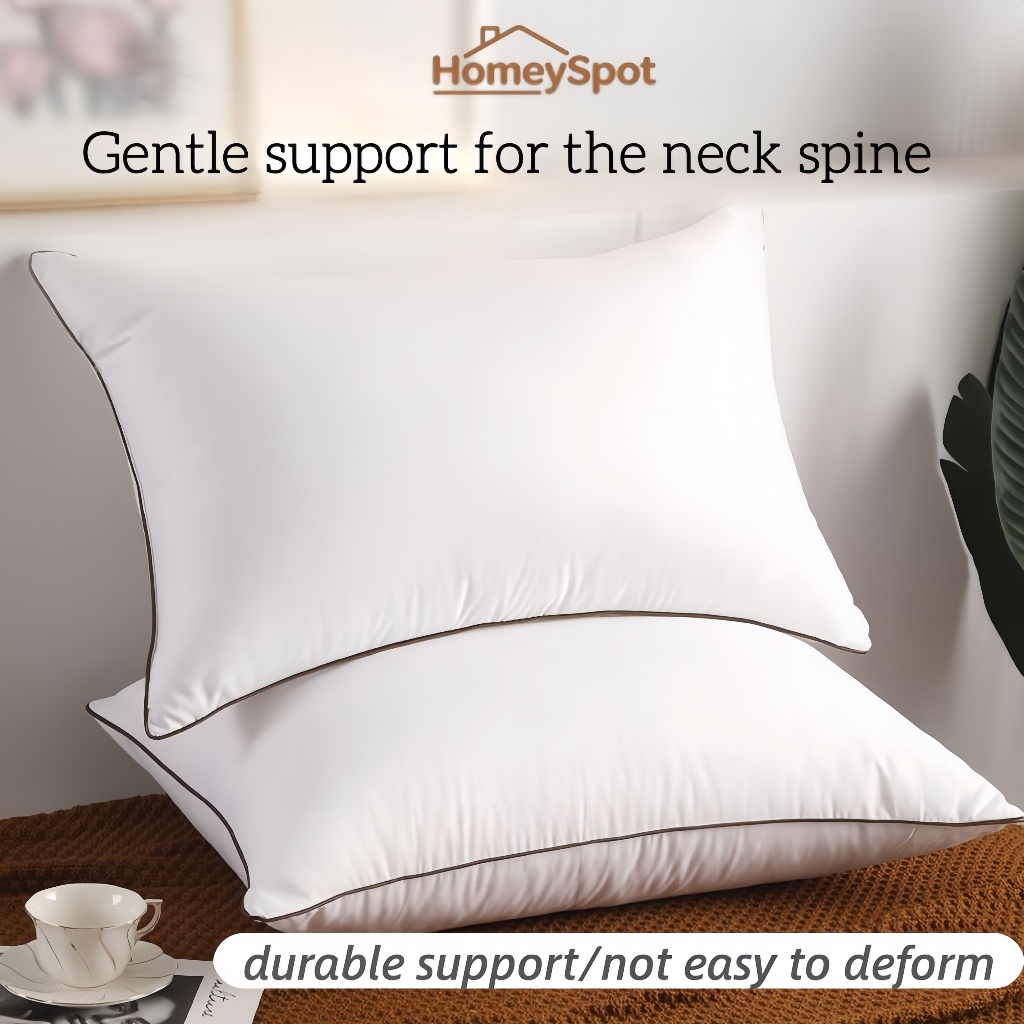 หมอนป้องกันกระดูกสันหลังแบน | สําหรับคนหลับยาก รับประกันหลับสบาย 100% | Memory Foam 3D Core ระบายอากาศได้ดี ไร้กลิ่น