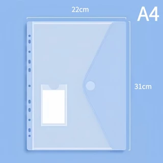 กระเป๋าแฟ้มใบหลวมพร้อมการ์ด A4 Binder กระเป๋าซองจดหมายโปร่งใส