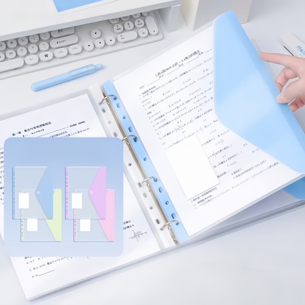 กระเป๋าแฟ้มใบหลวมพร้อมการ์ด A4 Binder กระเป๋าซองจดหมายโปร่งใส