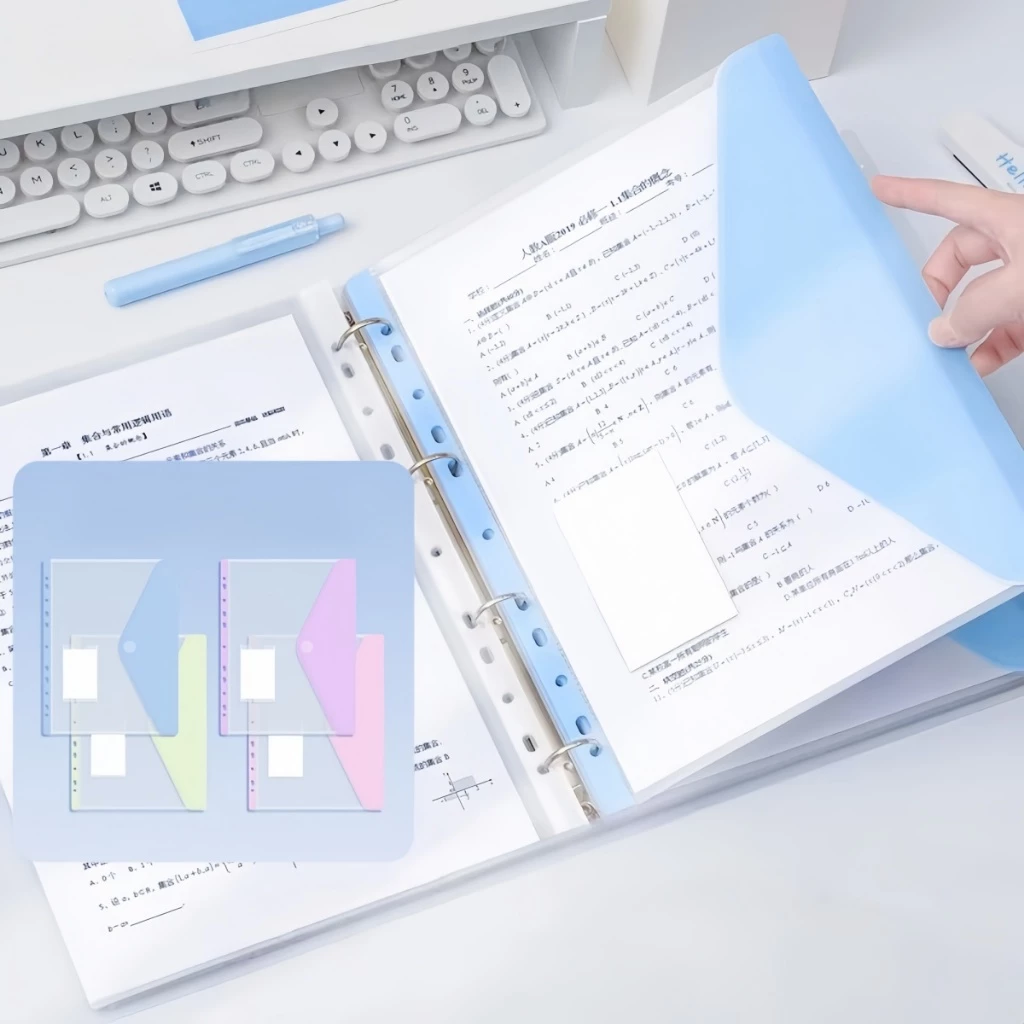 กระเป๋าแฟ้มใบหลวมพร้อมการ์ด A4 Binder กระเป๋าซองจดหมายโปร่งใส