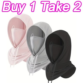 Balaclava Full Face Mask Motorcycle Hoodie Hat Headscarf Full Face Mask Ice Silk Sunscreen Cap Uv Protection Resistant Outdoor Hat Face Mask Riding Hat