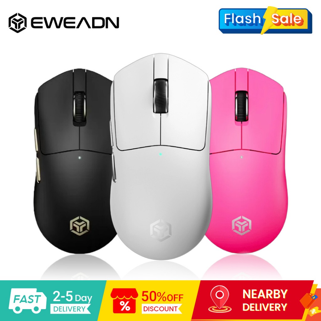 EWEADN S7SE เมาส์สําหรับเล่นเกมไร้สาย Ergonomic เมาส์คอมพิวเตอร์ Triple โหมดชาร์จสําหรับพีซี/Win/Mac