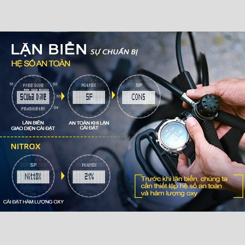 NORTH EDGE นาฬิกาผู้ชายสไตล์ Professional สำหรับดำน้ำอิสระ ดำน้ำว่ายน้ำ Scuba Diving กันน้ำ 100M สำหรับกิจกรรมกลางแจ้ง เครื่องวัดความสูง บารอมิเตอร์ เข็มทิศ ปีนเขา AQUA สำหรับผู้ชาย - รูปที่ 2