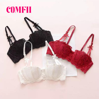 【Comfort Room】Women's sexy lace half-cup thin and shapely bra