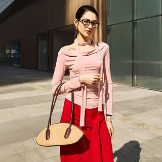 BOSTANTEN Paseo Bag กระเป๋าสะพายไหล่ผู้หญิงทันสมัย ​​สไตล์เกาหลี ทรงเพรียวบาง สีสันอ่อนโยน ใช้ได้หลากหลายโอกาส