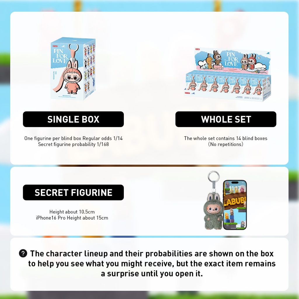 POP MART THE MONSTERS Pin for Love Series-Vinyl Plush Pendant Blind Box (N-Z whole set） ราคา ถูกที่สุด ดีลบีเคเค แกลเลอรีภาพที่ 4