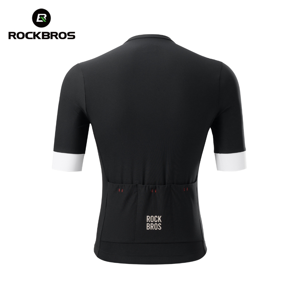 ROCKBROS ขี่จักรยานย์น้ําหนักเบาระบายอากาศแขนสั้นยืดหยุ่นสบายแห้งเร็วผู้ชายท็อปส์ จักรยานเสือภูเขา จักรยานถนนเสื้อผ้า — صورة 3