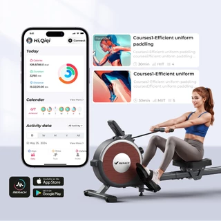 MERACH Rowing Machine เครื่องออกกำลังกายแบบกรรเชียงบก ปรับความต้านทานได้ 150 กก น้ำหนักความจุการออกกำลังกาย