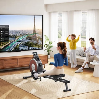 MERACH Rowing Machine เครื่องออกกำลังกายแบบกรรเชียงบก ปรับความต้านทานได้ 150 กก น้ำหนักความจุการออกกำลังกาย