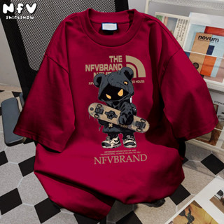 【จัดส่งตลอด 24 ชั่วโมง】NFV แฟชั่นเกาหลี✨เสื้อยืดแขนสั้นคอกลม…