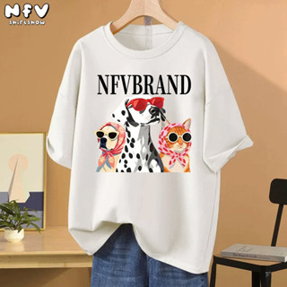 NFV ลำลองแมทช์ลุคง่าย💕แฟชั่นเกาหลี ลวดลายสัตว์เจ๋งๆ สามตัว ร…