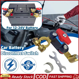 🚀ส่งจากไทย🚀 สวิตช์ตัดการเชื่อมต่อแบตเตอรี่รถยนต์ 12V 24V, สวิตช์ป้องกันการรั่วหมุนหัวคู่, เบรกเกอร์ป้องกันไฟปิดการรั่วไหล