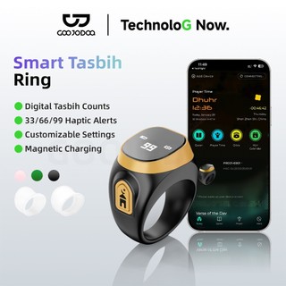 GOOJODOQ Smart Tasbih Tally Counter Ring Bluetooth OLED screen for Muslims Zikr Digital Tasbeeh