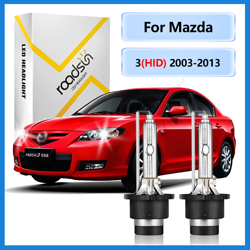 Fit สําหรับ Mazda 3 (ประเภท HID) 2003-2013HID Xenon ไฟหน้ารถหลอดไฟ Low Beam ไฟหน้า 6000K สีขาว 12000