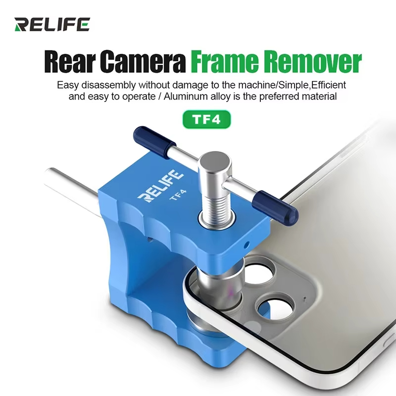 RELIFE TF4 กรอบกล้องด้านหลังสําหรับ iPhone เปลี่ยนฝาครอบด้านหลังกระจก Dismantling กรอบกล้องด้านหลังเ