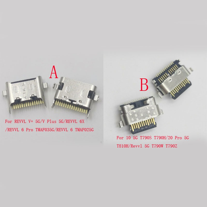 5-50Pcs USB Connector Plug สําหรับ TCL 20 Pro Revvl 6X 6 Pro 10 5G V Plus T790S T790H T790W T790Z T8