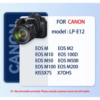 PUMPD LP-E12 แบตเตอรี่กล้องสําหรับ Canon EOS M M2 M10 M50 M50MarkIl M100 M200 100D Single slot charger