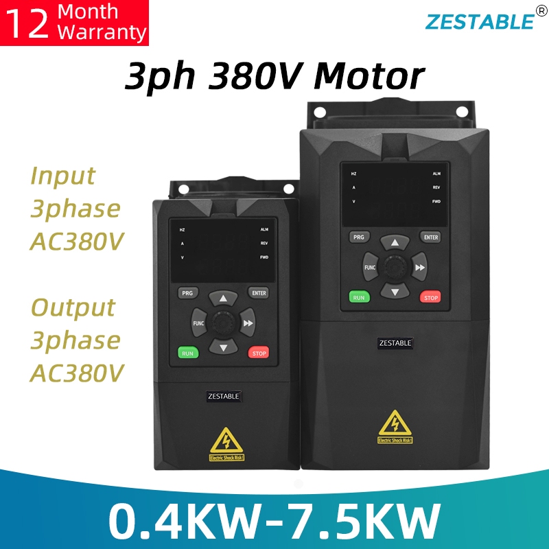 220V ถึง 380V VFD 0.4KW-7.5KW อินพุต 1ph 220V เอาต์พุต 3ph 380V มอเตอร์ควบคุมความเร็วความถี่ไดรฟ์
