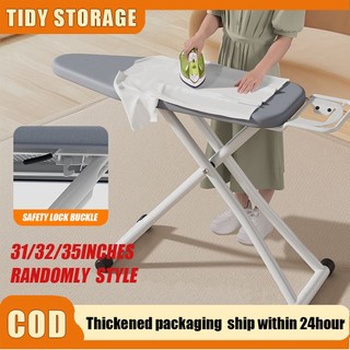 TIDY Ironing Board With Safety Iron Rest 6 Gears Height Adjustment Foldable Iron Board ( Random Color)