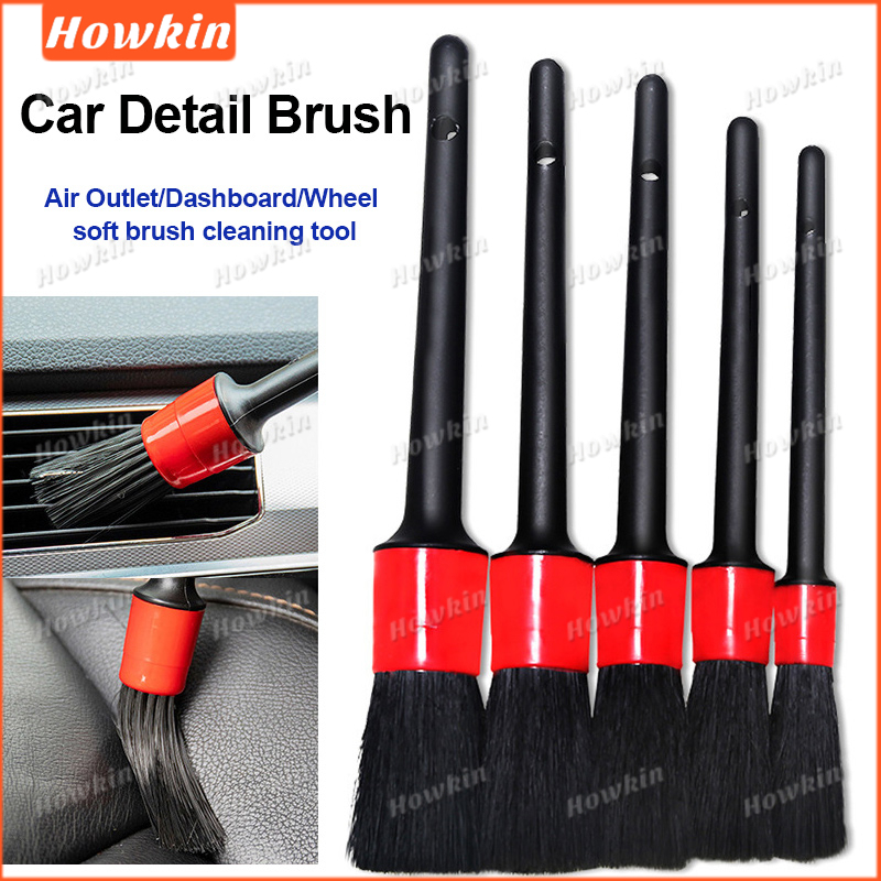 Sale5PCS แปรงรถล้างรถ Soft Brush รายละเอียดแปรง Air Conditioner Air Outlet Clean แปรงยานยนต์ภายในทําความสะอาดเครื่องมือ